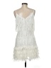 Unbranded 100% Polyester Ivory Cocktail Dress Size M - photo 2