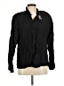 Robbie Bee 100% Rayon Black Long Sleeve Button-Down Shirt Size M - photo 1