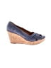 Sofft 100% Leather Blue Wedges Size 8 - photo 1