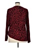 DKNY Animal Print Red Long Sleeve Blouse Size XL - photo 2