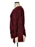 DKNY Animal Print Red Long Sleeve Blouse Size XL - photo 5