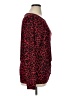 DKNY Animal Print Red Long Sleeve Blouse Size XL - photo 4