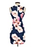 Depri Floral Blue Cocktail Dress Size S - photo 2