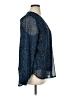 Unbranded Animal Print Blue Long Sleeve Blouse Size XL - photo 4
