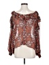 Free People 100% Polyester Brown 3/4 Sleeve Blouse Size S - photo 1