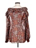Free People 100% Polyester Brown 3/4 Sleeve Blouse Size S - photo 2