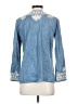 Zara Blue Long Sleeve Blouse Size S - photo 2