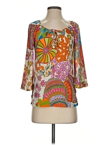 Trina Turk 3/4 Sleeve Silk Top (view 1)