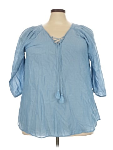 Lane Bryant Outlet 3/4 Sleeve Blouse (view 1)