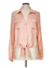 Guess 100% Polyester Orange Long Sleeve Blouse Size L - photo 1
