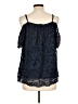 Xhilaration Blue Sleeveless Blouse Size L - photo 2