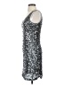 INC International Concepts 100% Polyester Metallic Silver Cocktail Dress Size S - photo 5