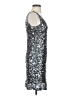 INC International Concepts 100% Polyester Metallic Silver Cocktail Dress Size S - photo 4