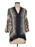 BCBGMAXAZRIA Gray 3/4 Sleeve Blouse Size S - photo 1