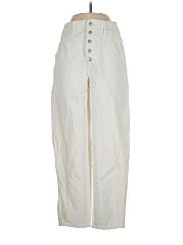 Madewell Balloon Jeans in Tile White: Button-Front Edition (view 1)