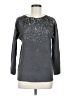 Chico's Stars Silver Pullover Sweater Size Med (1) - photo 1
