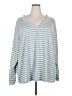 BLOOMCHIC Blue Long Sleeve T-Shirt Size 26 - photo 1