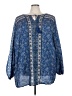 BLOOMCHIC Blue 3/4 Sleeve Blouse Size 26 - photo 1