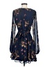 Lulus 100% Polyester Floral Blue Cocktail Dress Size S - photo 2
