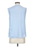 Halogen 100% Polyester Blue Sleeveless Blouse Size S - photo 2