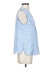 Halogen 100% Polyester Blue Sleeveless Blouse Size S - photo 4