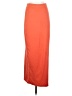 Real Essentials Solid Orange Casual Skirt Size S - photo 1