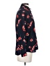 Liz Claiborne 100% Polyester Floral Blue Long Sleeve Blouse Size P (petite) - photo 4