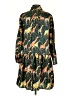 J.Crew 100% Polyester Paisley Green Casual Dress Size XS - photo 2