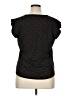 Adrianna Papell Black Short Sleeve Top Size XL - photo 2