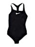 Nike Solid Black One Piece Swimsuit Size M - photo 1