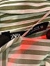 Zara Stripes Green Long Sleeve Blouse Size S - photo 7
