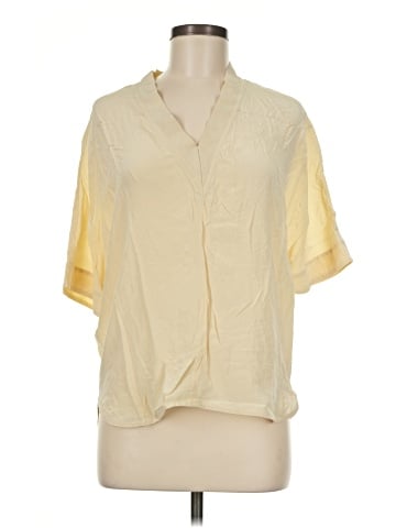 Sandro Short Sleeve Silk Top (view 1)