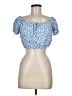Reformation Blue Short Sleeve Top Size 8 - photo 1