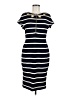 Escada Stripes Black Casual Dress Size EU 38 / US 8 - photo 1