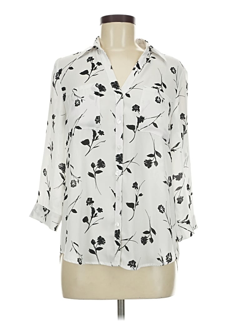 Pre-owned Fortune + Ivy 3/4 Sleeve Blouse In Ivory