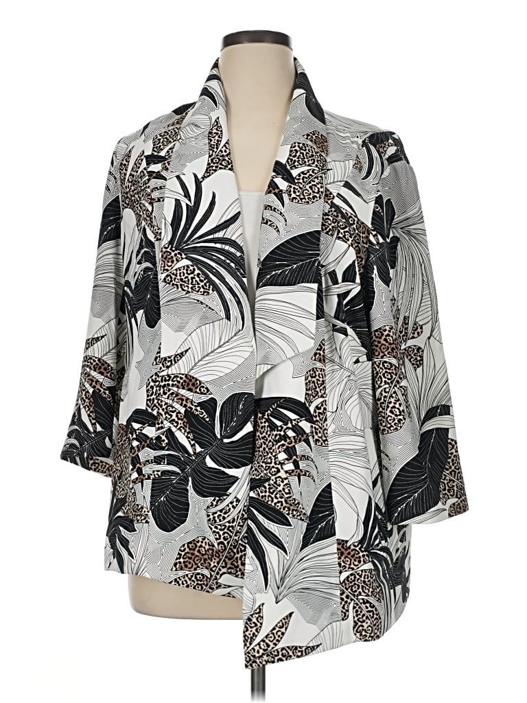 Chico's Blazer Jacket In Silver