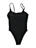 Unbranded Solid Black One Piece Swimsuit Size L - photo 2
