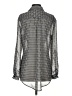 Katherine Barclay 100% Polyester Houndstooth Silver Long Sleeve Blouse Size S - photo 2
