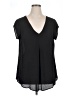 Halogen 100% Polyester Black Short Sleeve Blouse Size 1X - photo 1