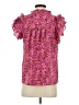Unbranded 100% Polyester Animal Print Pink Short Sleeve Blouse Size S - photo 2