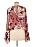 Charlotte Russe 100% Polyester Brown Long Sleeve Blouse Size L - photo 2