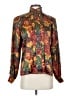 Casual Corner 100% Polyester Paisley Burgundy Long Sleeve Blouse Size 4 - photo 1