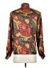 Casual Corner 100% Polyester Paisley Burgundy Long Sleeve Blouse Size 4 - photo 2