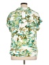 Rose + Olive 100% Rayon Tropical Green Short Sleeve Blouse Size XL - photo 2