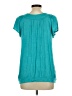 Elle Teal Short Sleeve Blouse Size L - photo 2