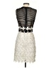 Aqua 100% Polyester Ivory Cocktail Dress Size S - photo 2