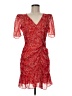 Parker 100% Silk Red Cocktail Dress Size 6 - photo 1