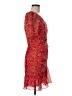 Parker 100% Silk Red Cocktail Dress Size 6 - photo 4