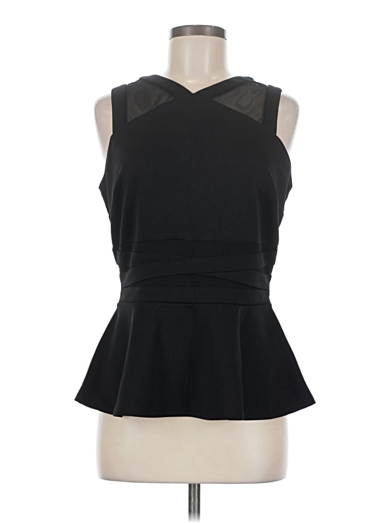 Pre-owned Worthington Sleeveless Blouse In Black