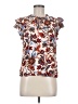 1.State 100% Rayon Brown Short Sleeve Blouse Size M - photo 1